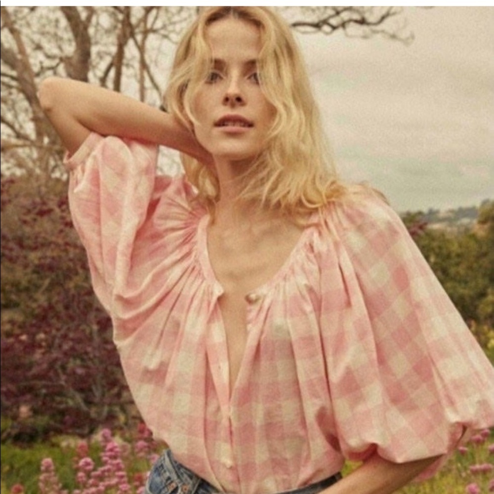 💗 EEUC Dôen Doen Jeanne Top Rosette Gingham XXL